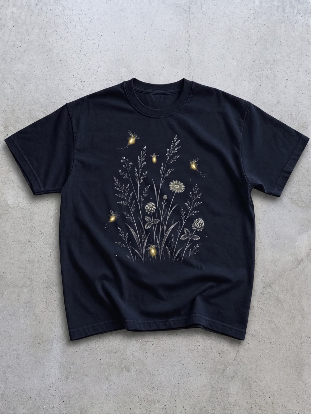 Fireflies Wildflower Cottagecore Botanical
Night Garden Graphic tee